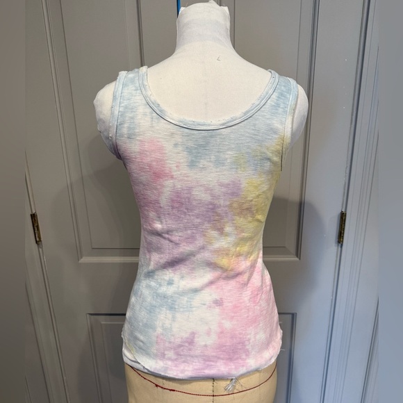 LoveShackFancy Pastel Tie-Dye Scoop Neck Tank Top Medium EUC - Picture 3 of 3